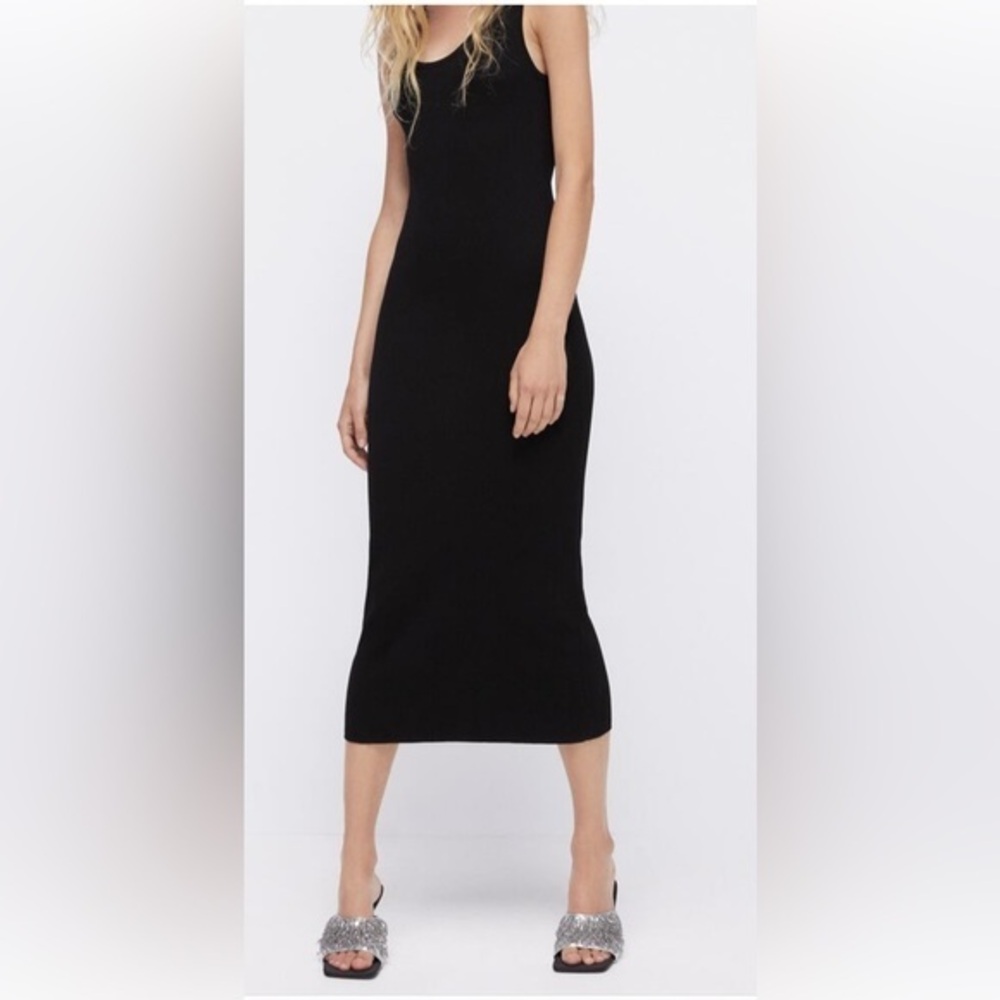 Zara KNIT MIDI DRESS, NWT, size L